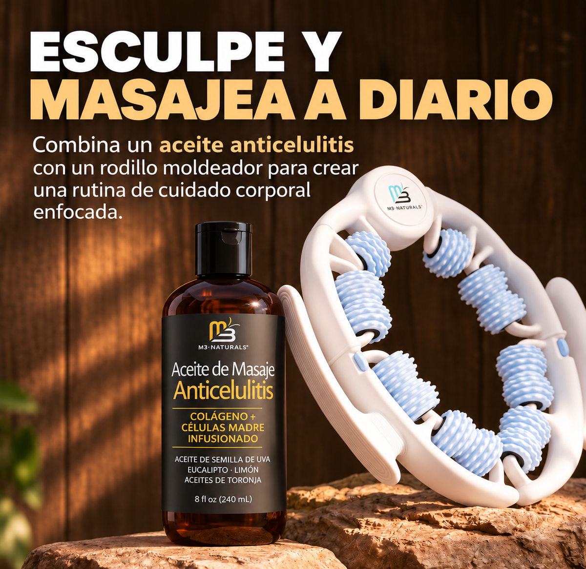 CELLULISSE™ Aceite Anticelulitis + Masajeador Corporal 360°