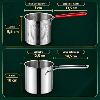 MiniFry™ | Mini Olla Freidora con Cesta Coladora