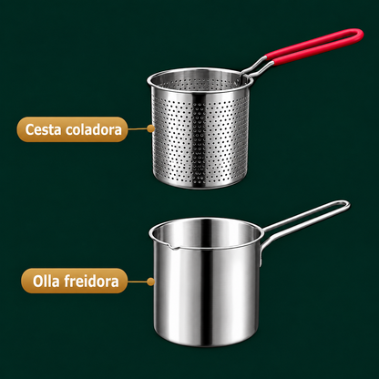 MiniFry™ | Mini Olla Freidora con Cesta Coladora