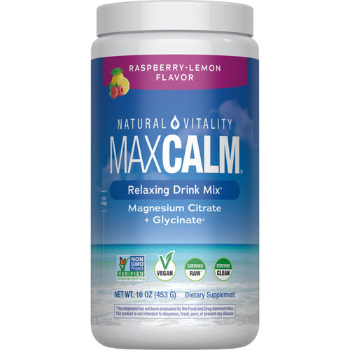 MaxCalm Relaxing Drink Mix — Magnesio Citrato + Glicinato, 453g